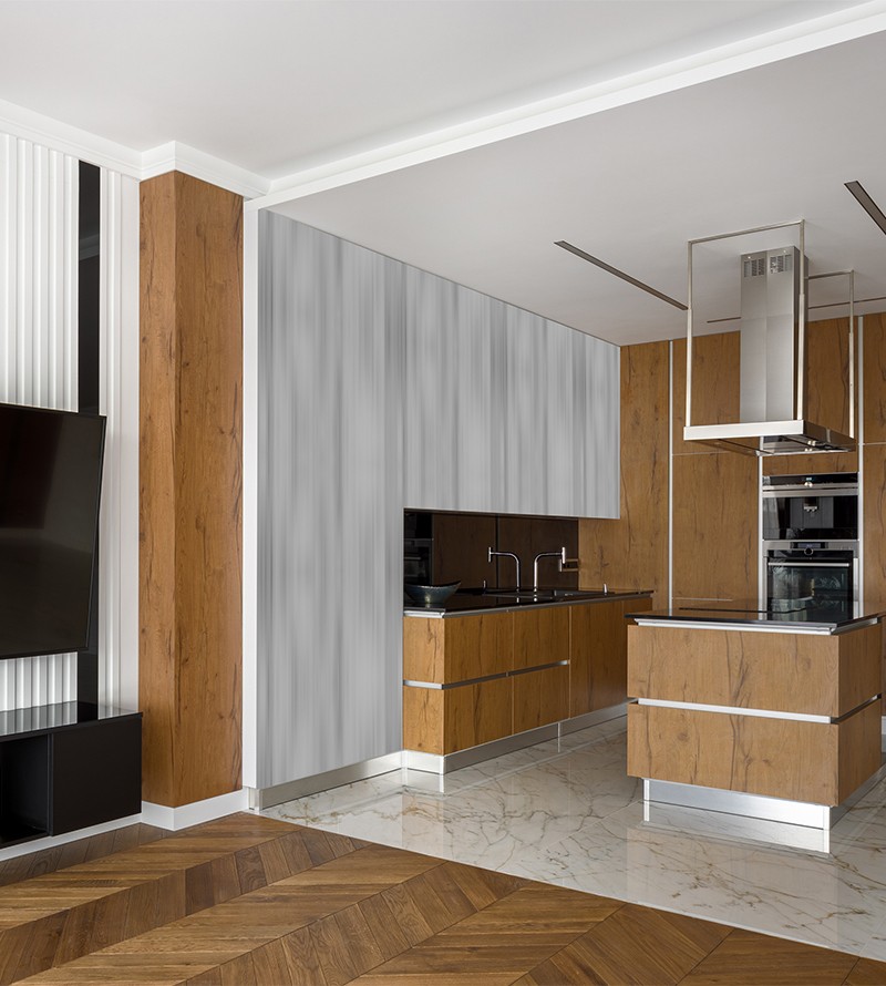 Papel de Parede Efeito Madeira Cinza