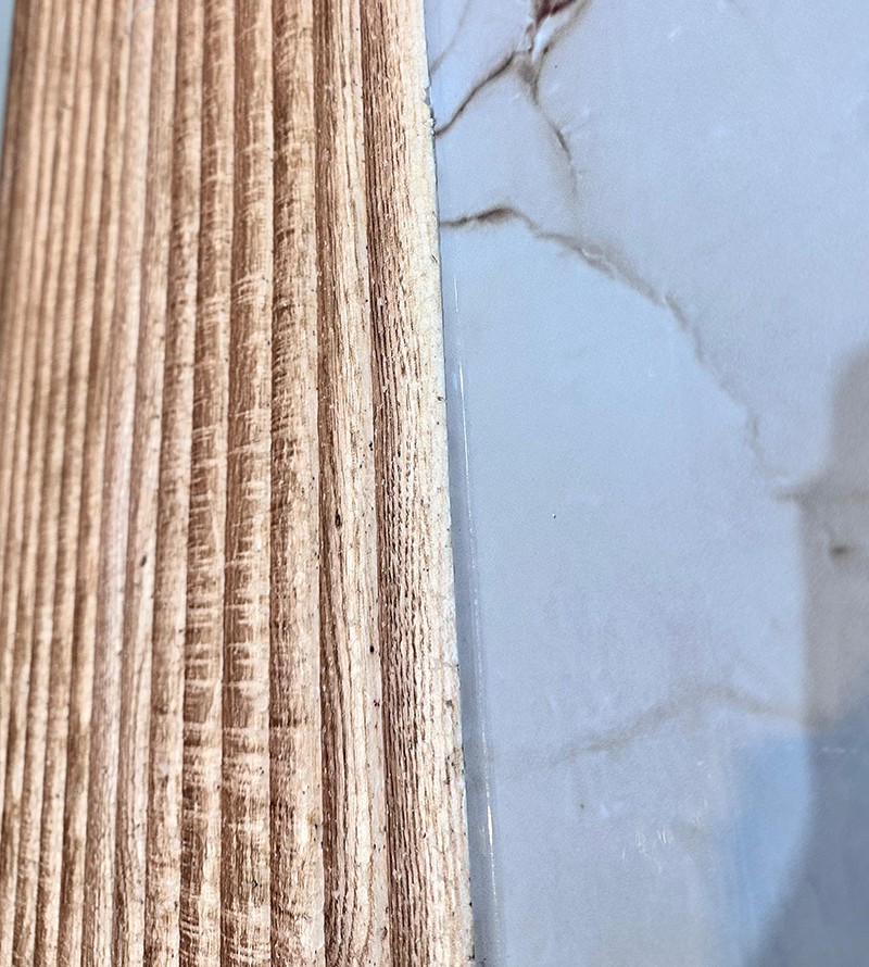 Revestimento Ripado Carvalho Meia Lua Redondo...