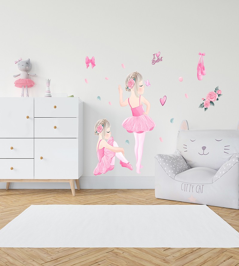 Adesivo De Parede Decorativo Infantil Bailarina...