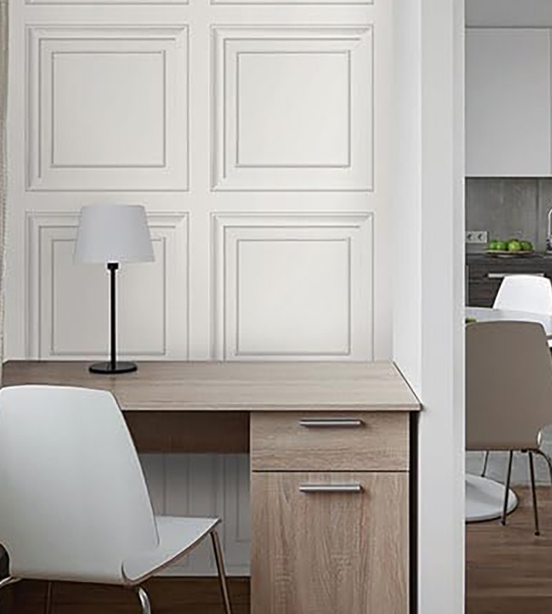 Papel de Parede Autocolante Geométrico 3D Boiserie