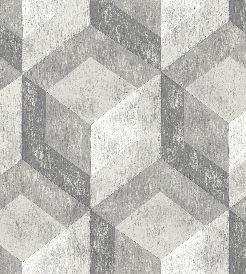 Papel de Parede Autocolante Geométrico 3D Moderno