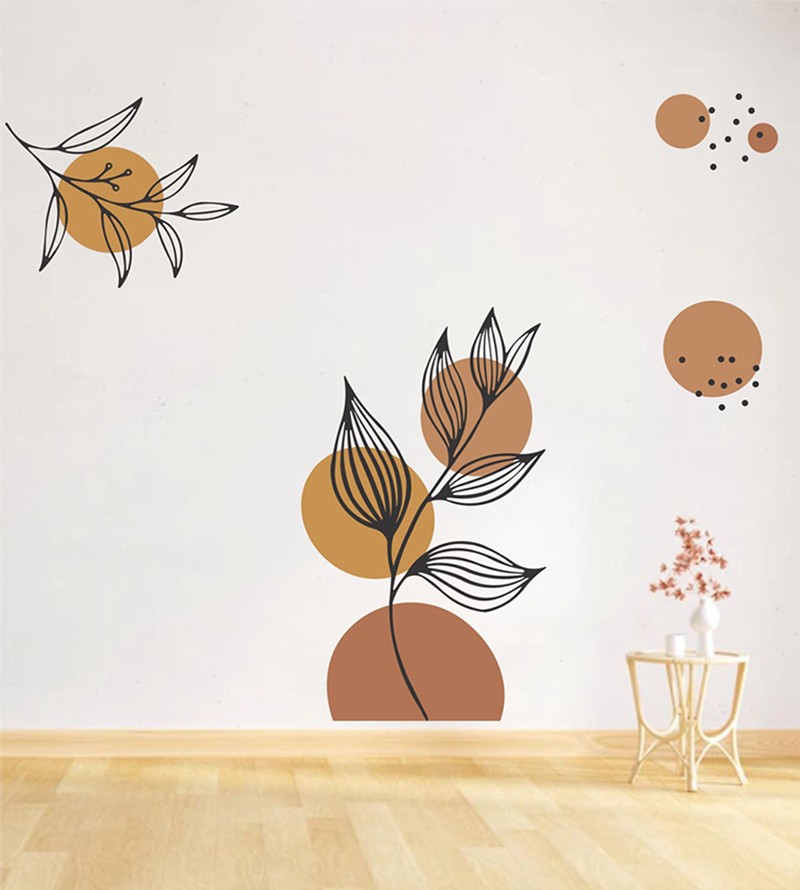Adesivo De Parede Abstrato Boho Botânico...