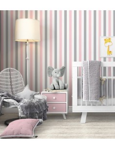 Papel de Parede Listrado...