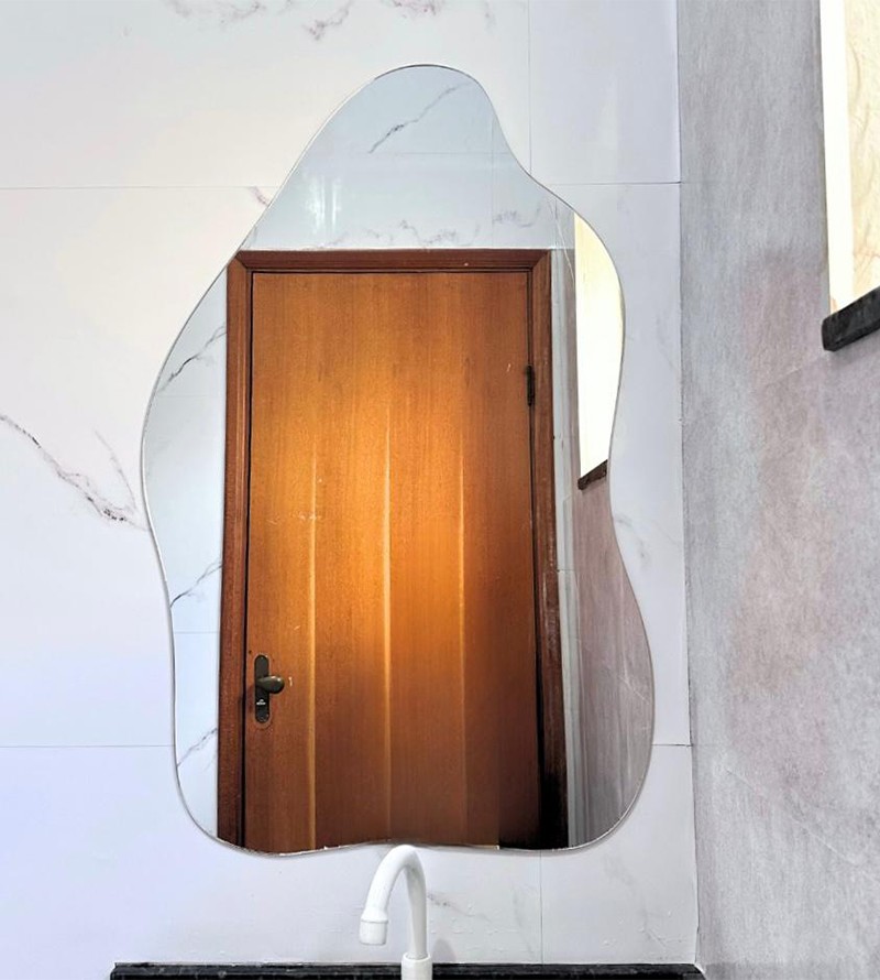 Espelho Orgânico Luxo Decorativo Vidro Sala...