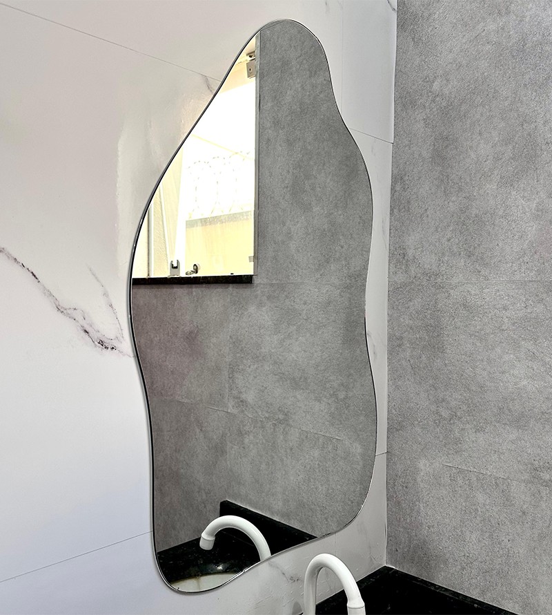 Espelho Orgânico Luxo Decorativo Vidro Sala...
