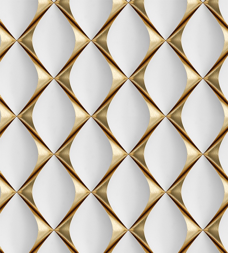 Papel de Parede Losango Branco 3D