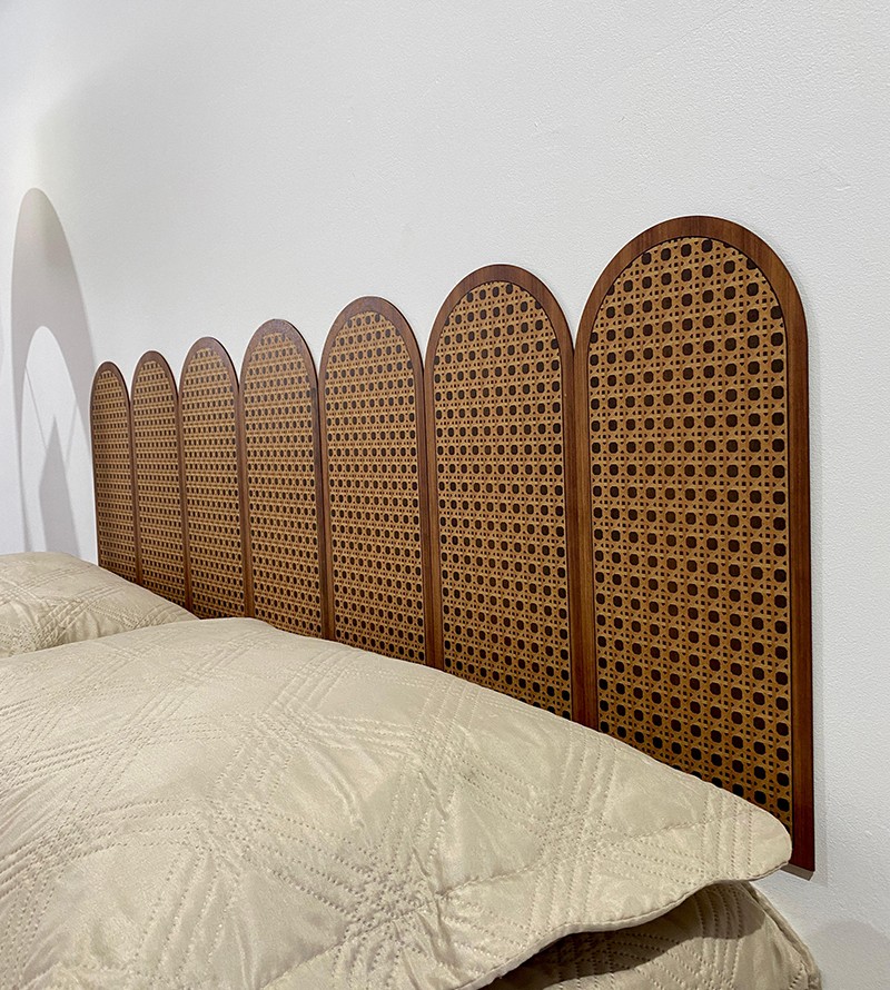 Cabeceira Indiana Nuvem Modular Autocolante em MDF