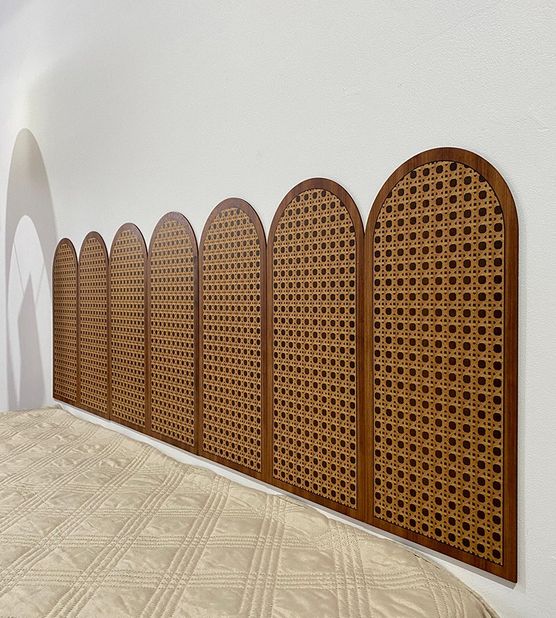 Cabeceira Indiana Nuvem Modular Autocolante em MDF