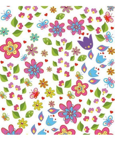 Papel de parede em tons de rosa, amarelo, azul, verde, vermelho e marrom - Infantil 96