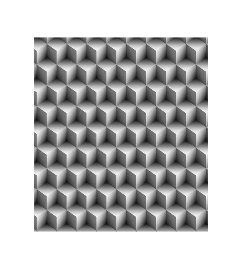 Papel de Parede lego cubos nas cores preto e branco - Kids 09