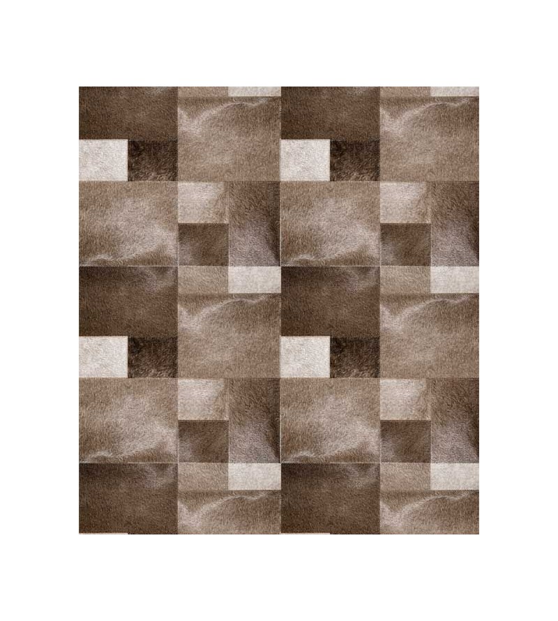 Papel de parede couro rustico em tons marrons, branco e cinza - Couro 03