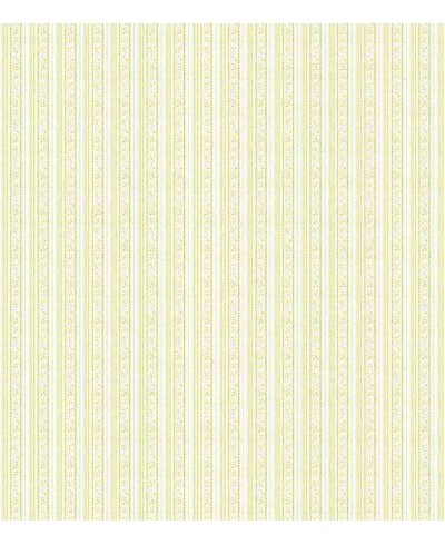 Papel de parede com listras em tons claros, branco e marfim - Infantil 15