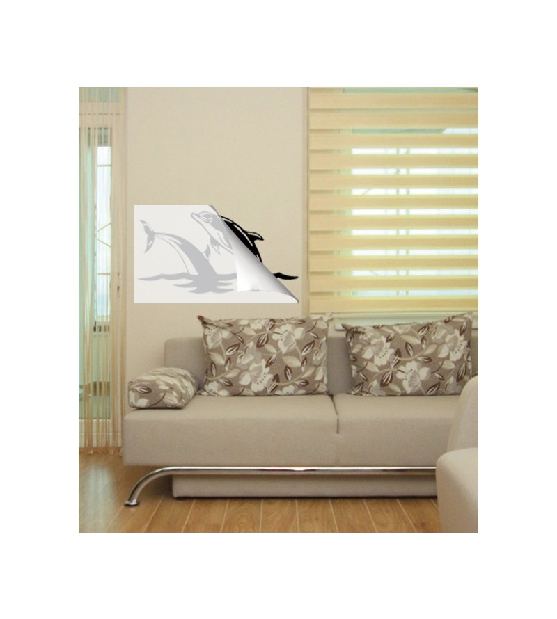 Adesivo de parede com tema golfinhos