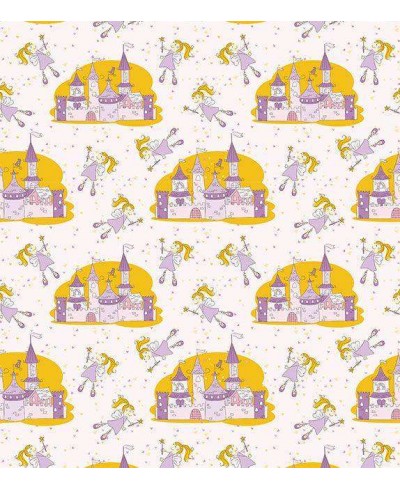 Papel de parede em tons rosa, roxo e amarelo - Infantil 161