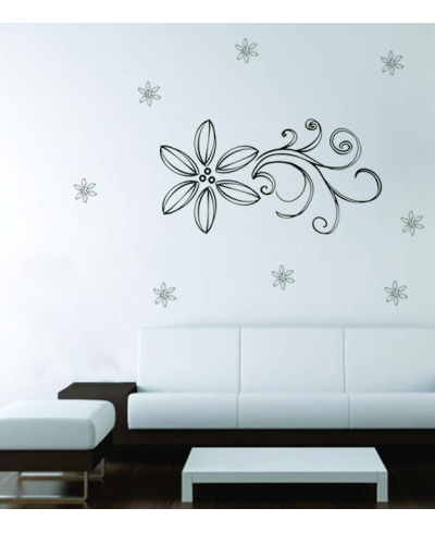 Adesivo de parede para sala floral arabesco margaridas. Adesivo de parede para sala floral arabesco margaridas.