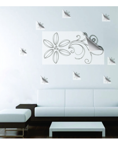 Adesivo de parede para sala floral arabesco margaridas. Adesivo de parede para sala floral arabesco margaridas.