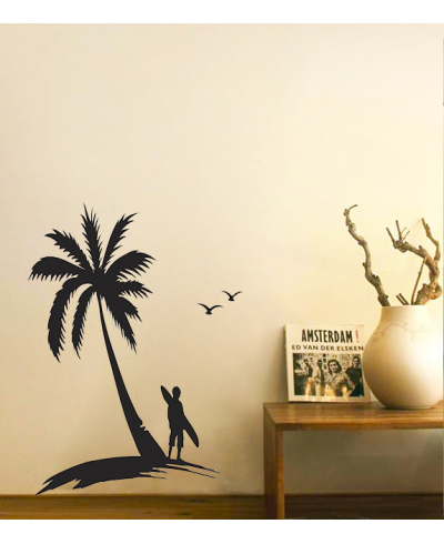 Adesivo de parede para sala com duas cores