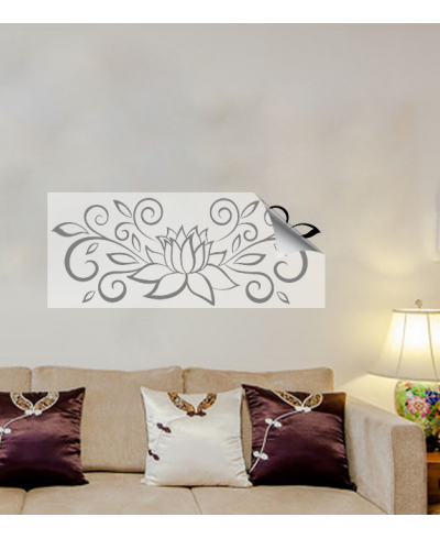 Adesivo de parede para sala flor de lotus