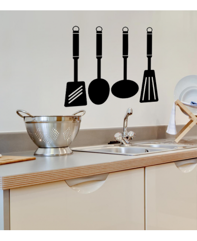 Adesivo de parede com o tema cozinha com talheres - Cozinha 06 Adesivo de parede com o tema cozinha com talheres - Cozinha 06