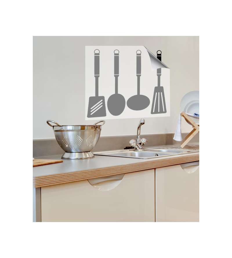 Adesivo de parede com o tema cozinha com talheres - Cozinha 06