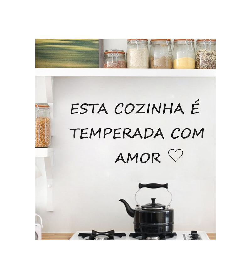 Adesivo de cozinha com frase - Cozinha 12