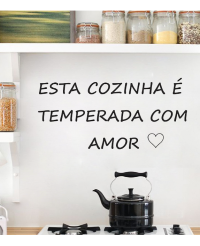 Adesivo de cozinha com frase - Cozinha 12 Adesivo de cozinha com frase - Cozinha 12