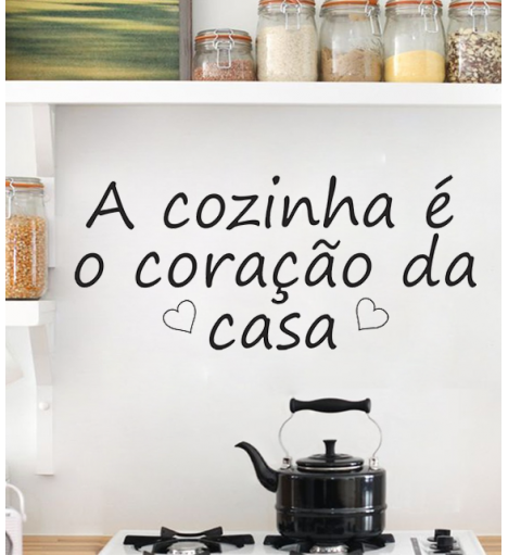 Adesivo de cozinha mandala com frase a cozinha é o coração da casa - Cozinha 15