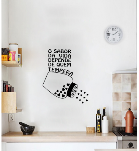 Adesivo de cozinha tempero coração - Cozinha 21