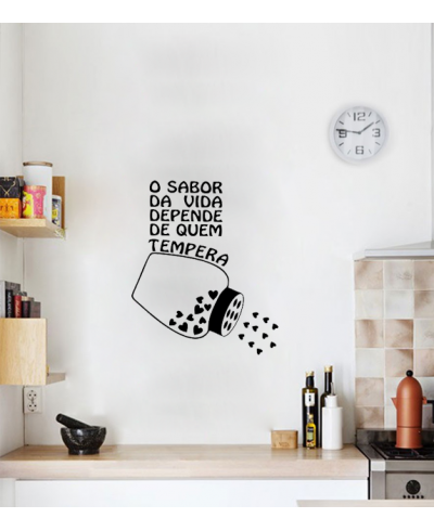 Adesivo de cozinha tempero coração - Cozinha 21