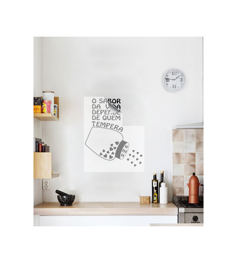 Adesivo de cozinha tempero coração - Cozinha 21