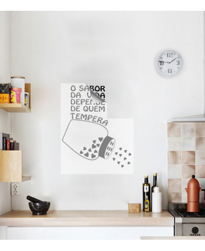 Adesivo de cozinha tempero coração - Cozinha 21