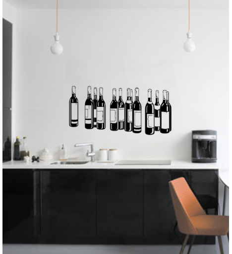 Adesivo de cozinha garrafas de Vinho - Cozinha 32