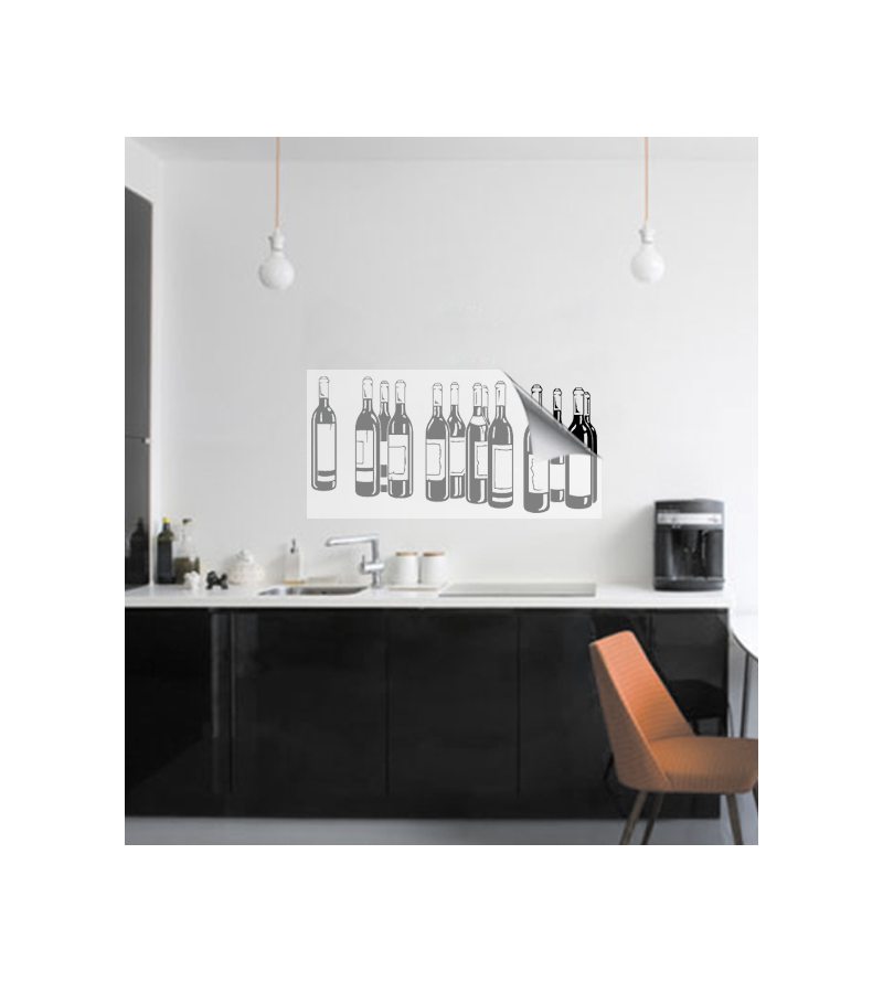 Adesivo de cozinha garrafas de Vinho - Cozinha 32