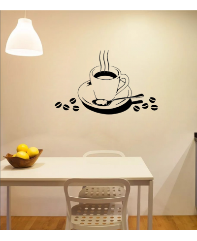 Adesivo de cozinha Xícara com Grãos de Café - Cozinha 34 Adesivo de cozinha Xícara com Grãos de Café - Cozinha 34