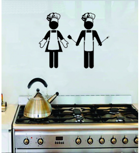 Adesivo de cozinha Casal mestre - Cozinha 36