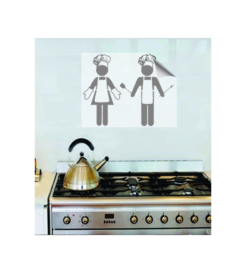 Adesivo de cozinha Casal mestre - Cozinha 36