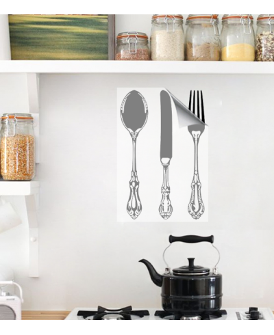 Adesivo de cozinha Trio de Talheres - Cozinha 37