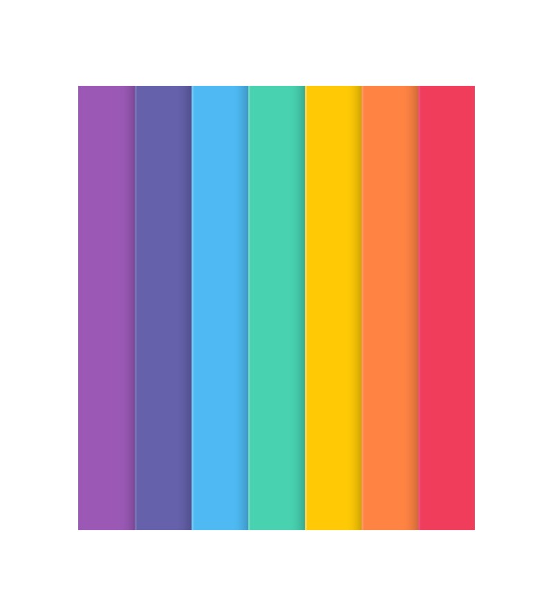 Papel de Parede Infantil listrado arco iris - Kids 21