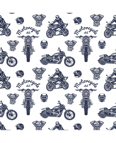 Papel de Parede Temático Motos em fundo branco e pingos de tinta com desenhos em azul escuro Papel de Parede Temático Motos em fundo branco e pingos de tinta com desenhos em azul escuro