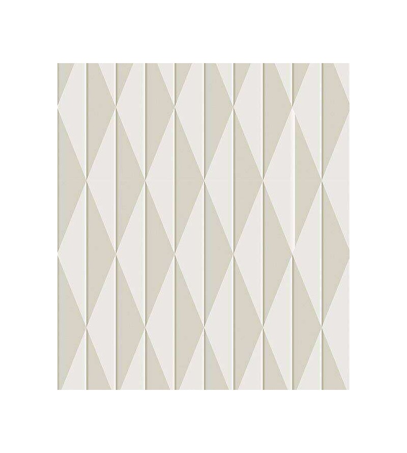 Papel de parede geométrico em tons cinza e bege - Geométrico 01