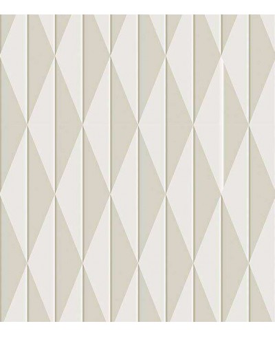 Papel de parede geométrico em tons cinza e bege - Geométrico 01