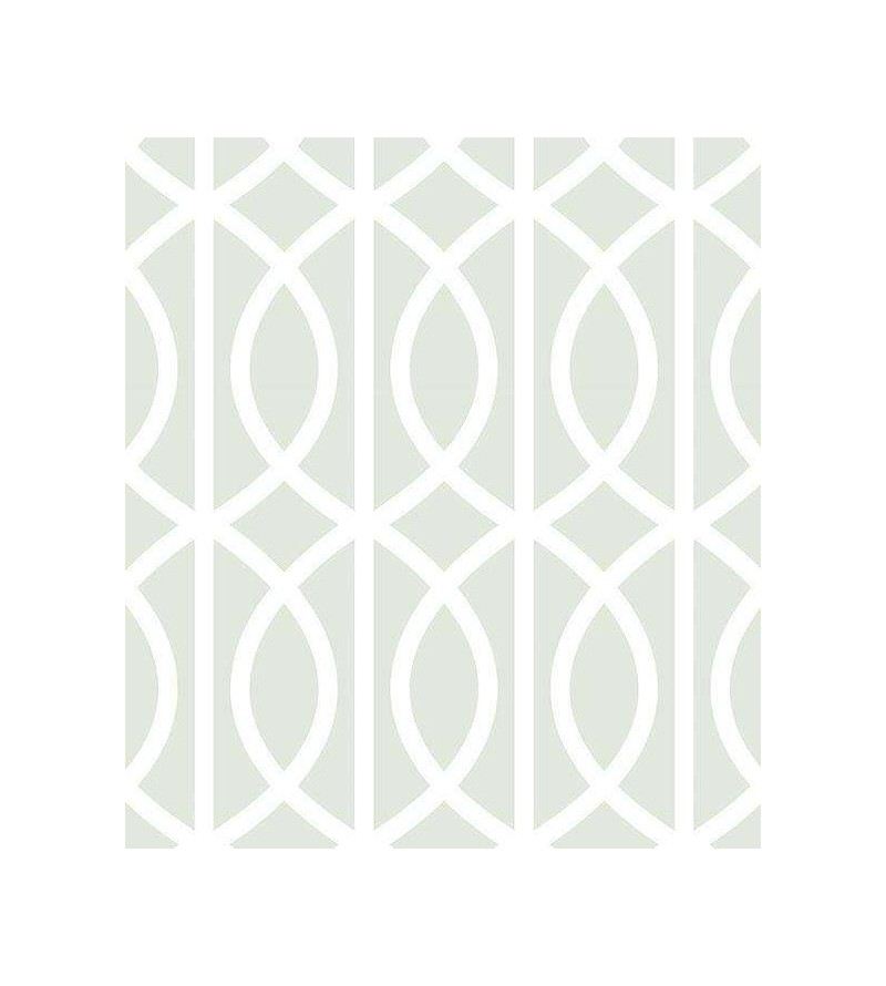 Papel de parede em tons verde claro - Geométrico 04