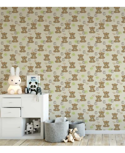 Papel de Parede Ursinho Fofinho Bebê