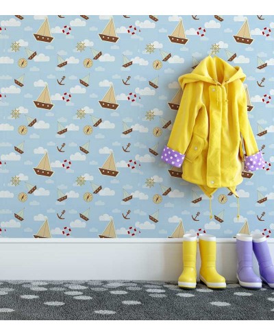 Papel de Parede Bebê Barquinhos Cartoon Papel de Parede Bebê Barquinhos Cartoon