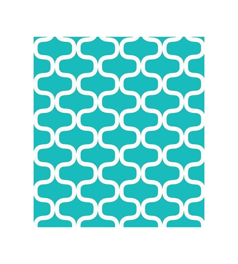 Papel de parede em tons azul turquesa - Geométrico 21