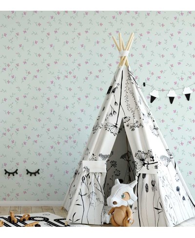 Papel de Parede Romântico Bebê Verde Papel de Parede Romântico Bebê Verde