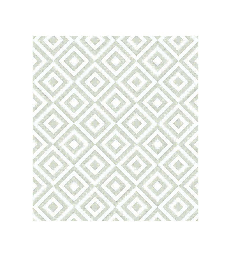 Papel de parede em tons verde acinzentados - Geométrico 25