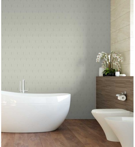 Papel de parede com fundo cinza e detalhes em cinza e bege - Casual 38