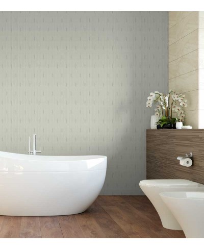 Papel de parede com fundo cinza e detalhes em cinza e bege - Casual 38