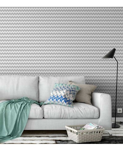 Papel de parede chevron em listras zigue zague com o fundo branco e listras em cinza - Chevron 13 Papel de parede chevron em listras zigue zague com o fundo branco e listras em cinza - Chevron 13